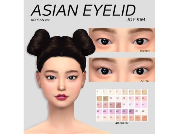 Sims 4 asian eyelids